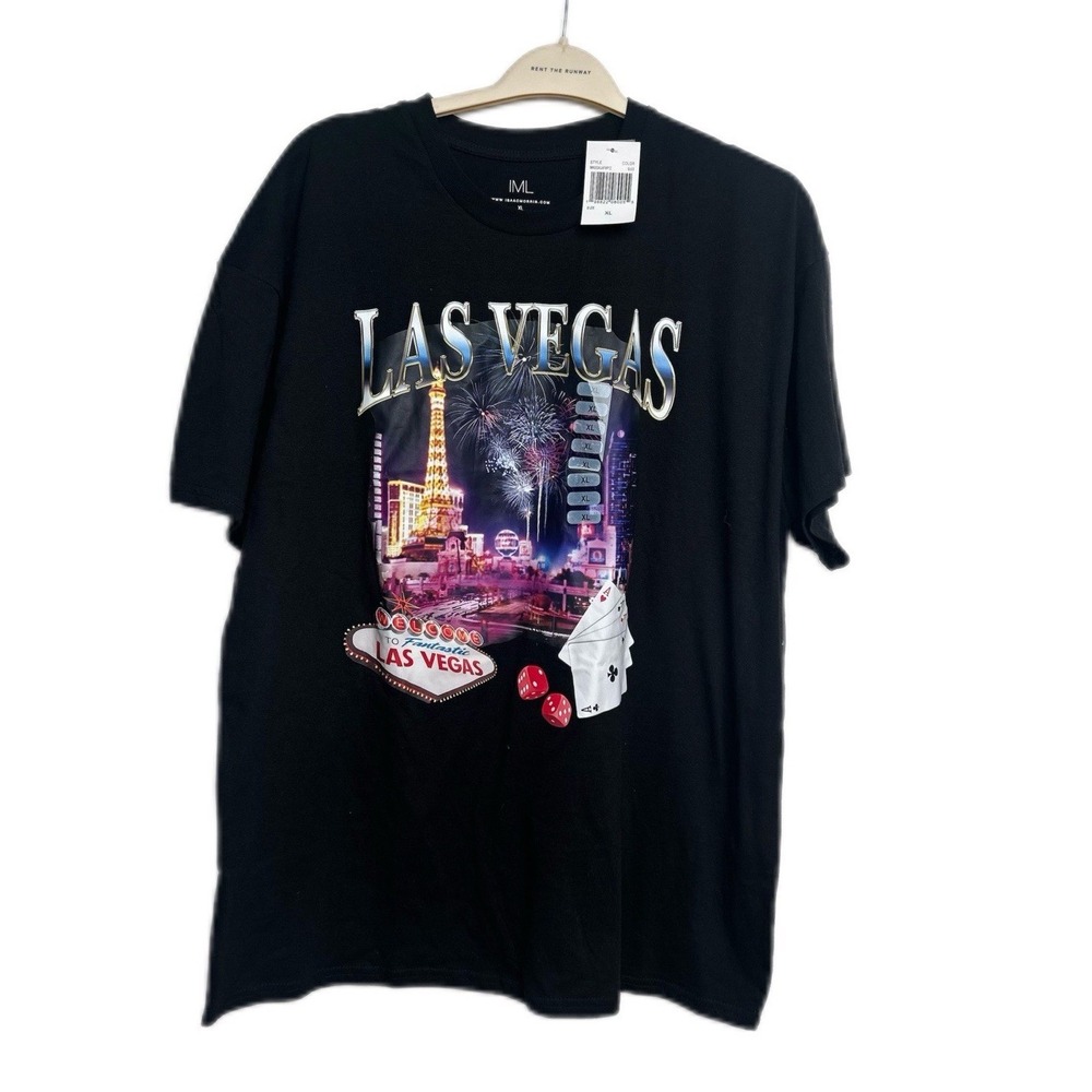 NWT Men's Las Vegas Black Graphic T-Shirt size‎ XL